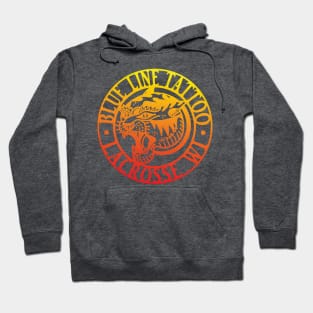 Blue Line Tattoo La Crosse WI Sunset Graphic Tiger Hoodie